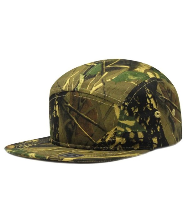 City Hunter Cn580p Plain Camouflage 5 Panel Biker Hat (4 Colors) - Forest camo - CR11K1F8S9V