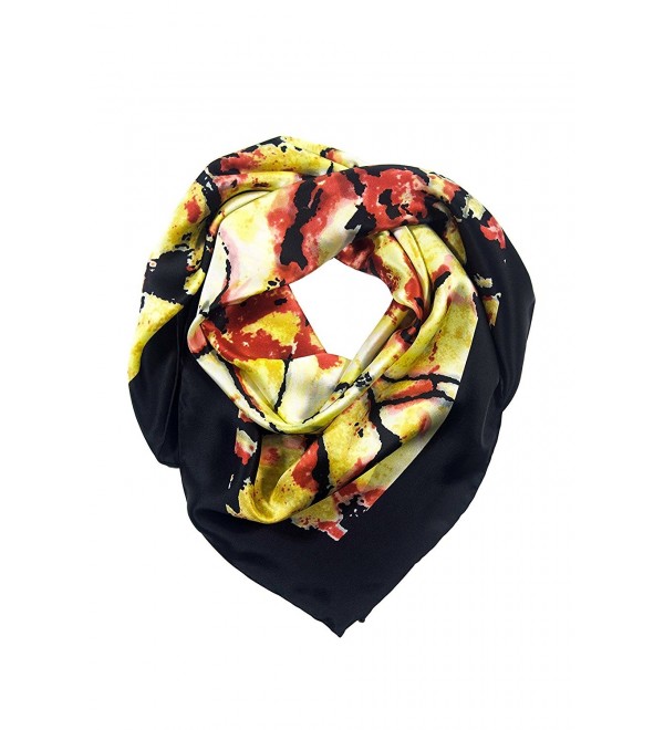 TexereSilk Women's 100% Silk Black Fashion Scarf - Beautiful Gift Ideas AS0021 - Multicolored - CG112262OVF