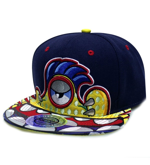 City Hunter Cf1559 Clolorul Big Mouth Character Snapback Hats(3colors) - Navy/ - CI124WR2JJX