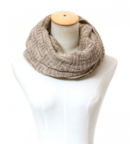 EUPHIE YING Womens Infinity Scarf Beige