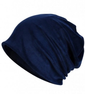 Women's Multifunction Pure velvet pattern Hat Skull Cap scarf (Blue ...