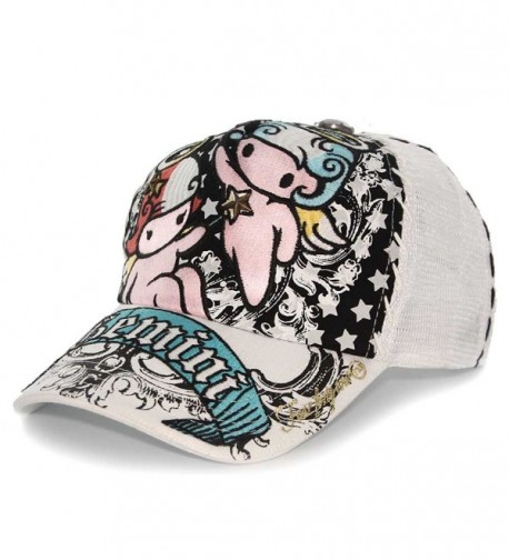 Four 41 Gemini Horoscope Embroidered Mesh Trucker Hat Cap - White - CD17Z26QZKI