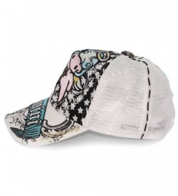 Gemini Horoscope Embroidered Trucker White in Women's Baseball Caps