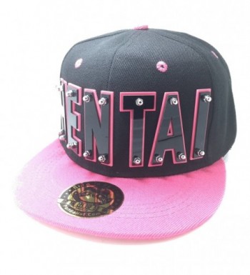 PANDAHAT Hentai Black Pink Brim in Men's Baseball Caps