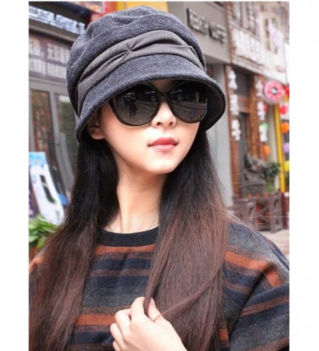 Knitted Cloche Hat Pleated Flapper Womens Ladies Winter Hat Short