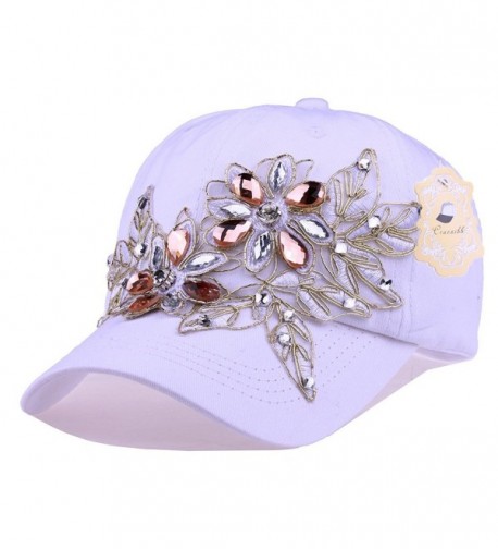 CRUOXIBB Womens Rhinestone Baseball Fashion in Women's Baseball Caps