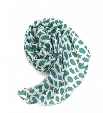 Modadorn Circle Print Chiffon Scarf in Fashion Scarves