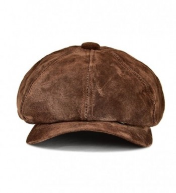 VOBOOM Leather newsboy Pannel Classtic in Men's Newsboy Caps