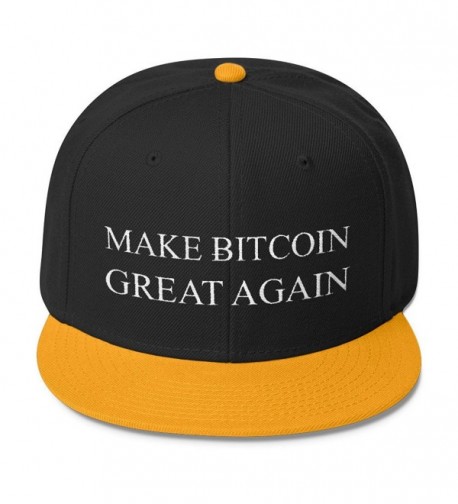 Make Bitcoin Great Again Hat - Otto Wool Blend Snapback - Gld/Blk/Blk - CY17YEI3I4T