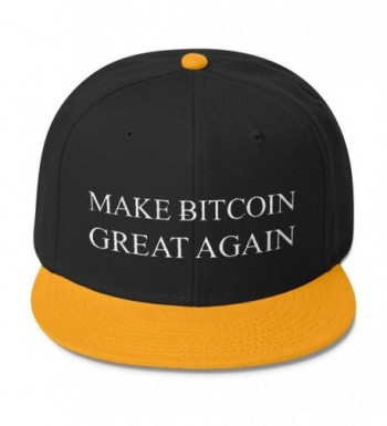 Make Bitcoin Great Again Hat - Otto Wool Blend Snapback - Gld/Blk/Blk - CY17YEI3I4T