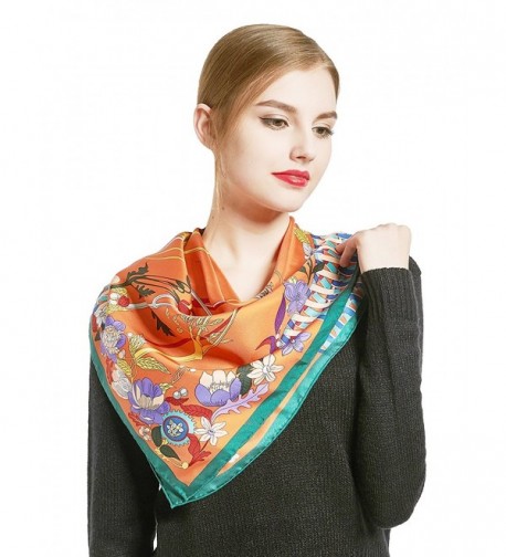 Scarf Square Scarfs Fashion Orange