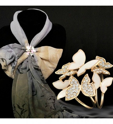 Sanwood Butterfly Scarves Buckle Golden in Fashion Scarves