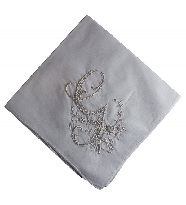 Wren Song HANDKERCHIEF - LADIES WHITE HANDKERCHIEF with Monogram 3 Pack - G - CG17YQOS64S