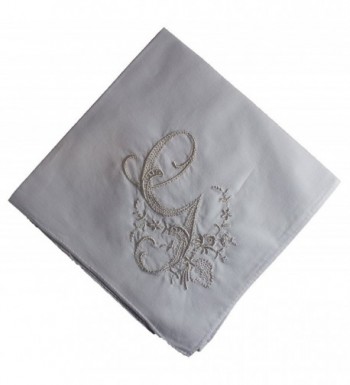 HANDKERCHIEF LADIES WHITE HANDKERCHIEF with Monogram 3 Pack G CG17YQOS64S