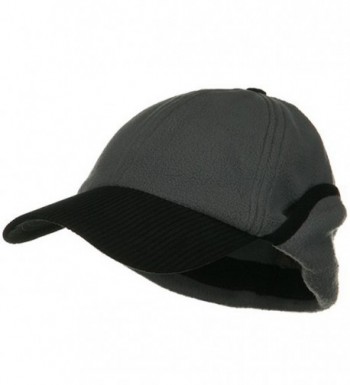 Anti Pilling Fleece Cap with Warmer Flap - Charcoal - CB1155GPX4J