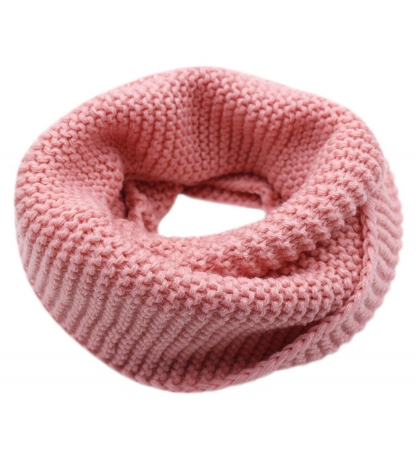 CC-US Women Winter Infinity Scarf Knit Neckerchief Warm Circle Loop Shawl - Pink - C8184HWH7M6