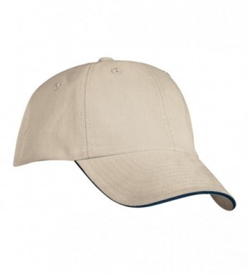 Port Authority Signature Sandwich Bill Cap- Beige and Navy - CZ113MW9C27