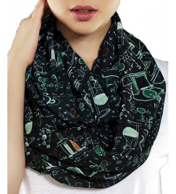 Etwoa's Black Science Chemistry Infinity Scarf - CN12NA6STND