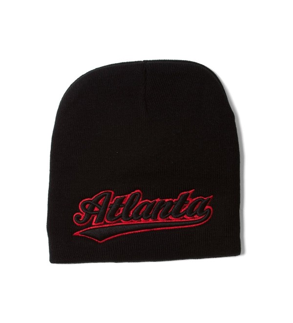 City Caps Cuffless Winter Beanie - Atlanta - Black - CU129PMLBHV