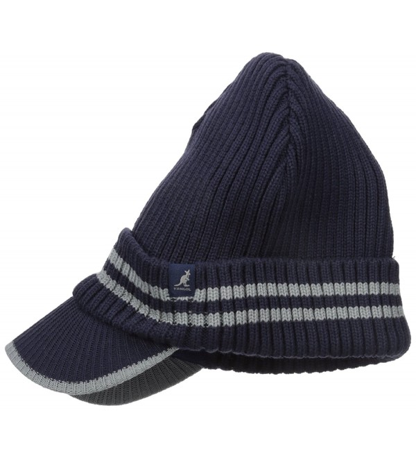 Kangol Men's Ribbed Peak Pull-on - Navy/Grey - CO126DZEKKX