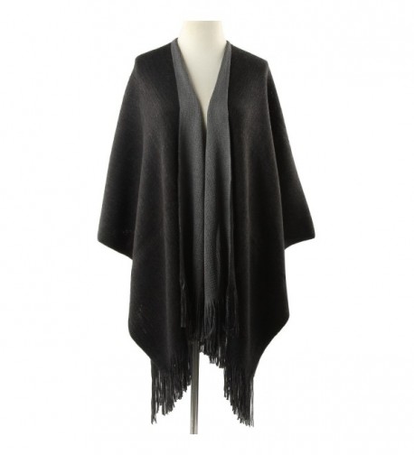 Womens Sided Poncho Pashmina Blanket in Wraps & Pashminas