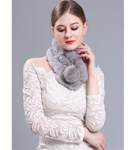 LITHER Rabbit Collar Scarves winter