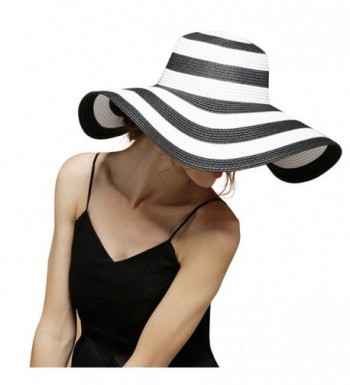 Beach Women Floppy Stripes Elegant in Women's Sun Hats
