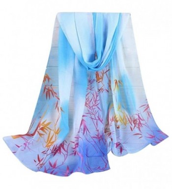 Woman's Scarves- Soft Large Silk Floral Print Chiffon Shawl Wraps Scarf ...