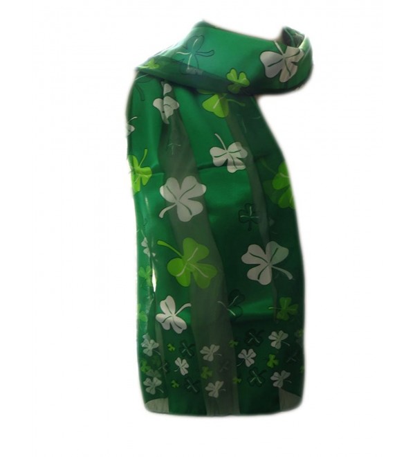 New Company Womens St Patrick Day Clovers Shamrocks Scarf - Green - One Size - CY11IUGE4T1