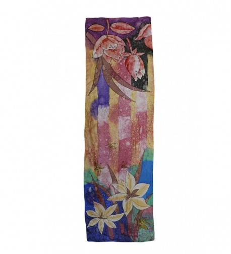 Invisible World Painted Rectangular DayLilies in Fashion Scarves