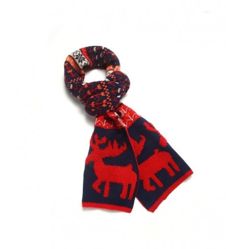 Novadab Woodland Scarves Reindeer Knitted in Cold Weather Scarves & Wraps