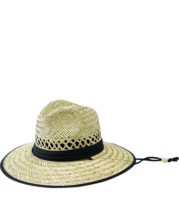 San Diego Hat Co. Men's Olive Band Raffia Sun Hat - Natural / Black - C111GTB4Y7L