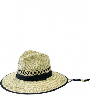 San Diego Hat Co. Men's Olive Band Raffia Sun Hat - Natural / Black - C111GTB4Y7L