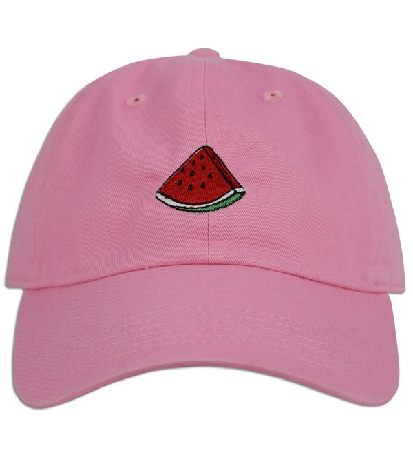 Watermelon Cap Hat Fruit Dad Fashion Baseball Adjustable Style Unconstructed new - Lt Pink - C8182A9WEAK