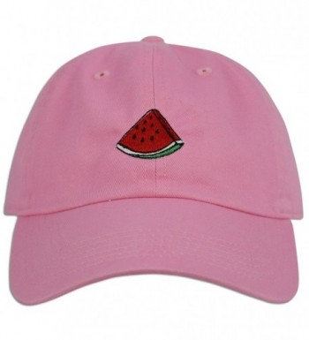 Watermelon Cap Hat Fruit Dad Fashion Baseball Adjustable Style Unconstructed new - Lt Pink - C8182A9WEAK
