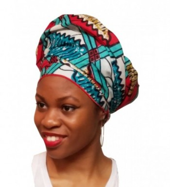 Turquoise African Print Ankara scarf in Fashion Scarves