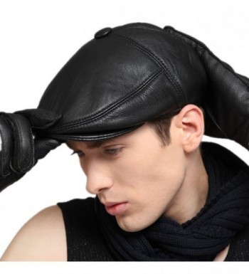 Kenmont Winter Leather Earflap Newsboy