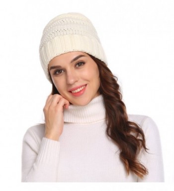 Chigant Stretchy Beanie Women White