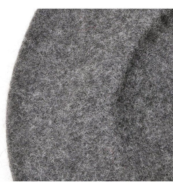 Wool Beret Hat Classic Solid Color French Beret for Women Melange Grey ...