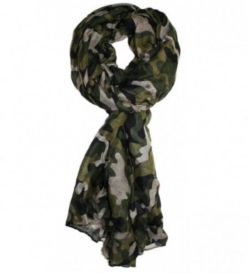 Ted and Jack - Lightweight Camouflage Print Scarf - Greens - CA186L5DOMQ