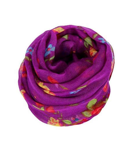 Sandistore Women Scarf Flower Purple in Fashion Scarves