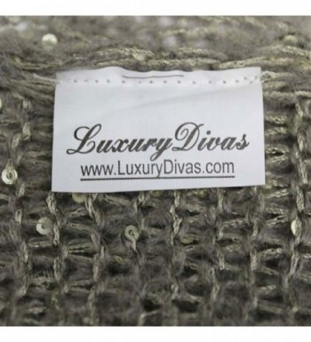 Taupe Sequin Specked Infinity Scarf