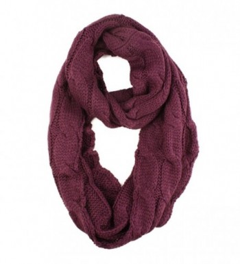 Winter Pullover Cable Infinity Purple in Cold Weather Scarves & Wraps