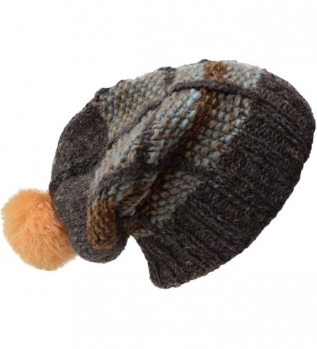 Little Kathmandu Woolen Patch Knitted Fleece Lined Multicoloured Beanie Hats - S - CM12O866WQ9