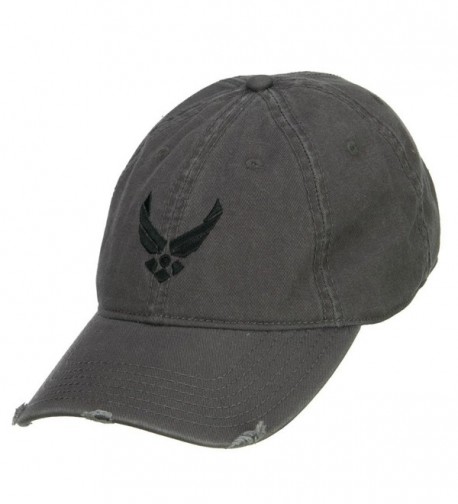 E4hats Black Force Embroidered Frayed