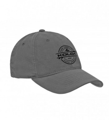 Koloa Surf Classic Cotton Dad Hats. Low Profile Adjustable Caps in 42 Colors - Grey/Black - CT12N1EZ373