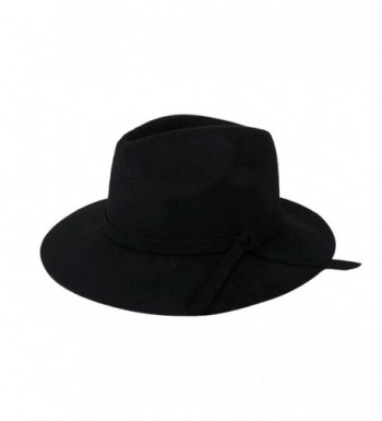 YueLian Women Fedora Panama Black