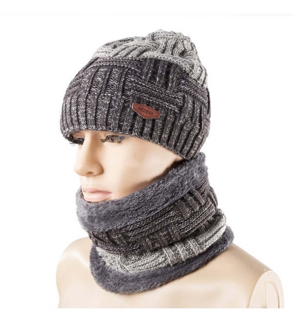 Winter Beanie Knitting Slouchy REDESS - Dark Grey - CE1884MO8NX