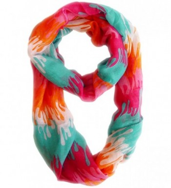 Peach Couture Abstract Multicolored Infinity in Fashion Scarves