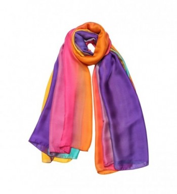 Scarf for Women Gradient Colors Scarves Silk Feel Long Lightweight Soft Shawls for Women - L-love - CJ183NNGTSC